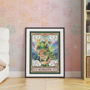 Poster Scaralyn 🪲 — Dragon scarabée, gardien des secrets de la terre